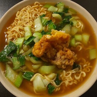 唐揚チンゲン菜ラーメン